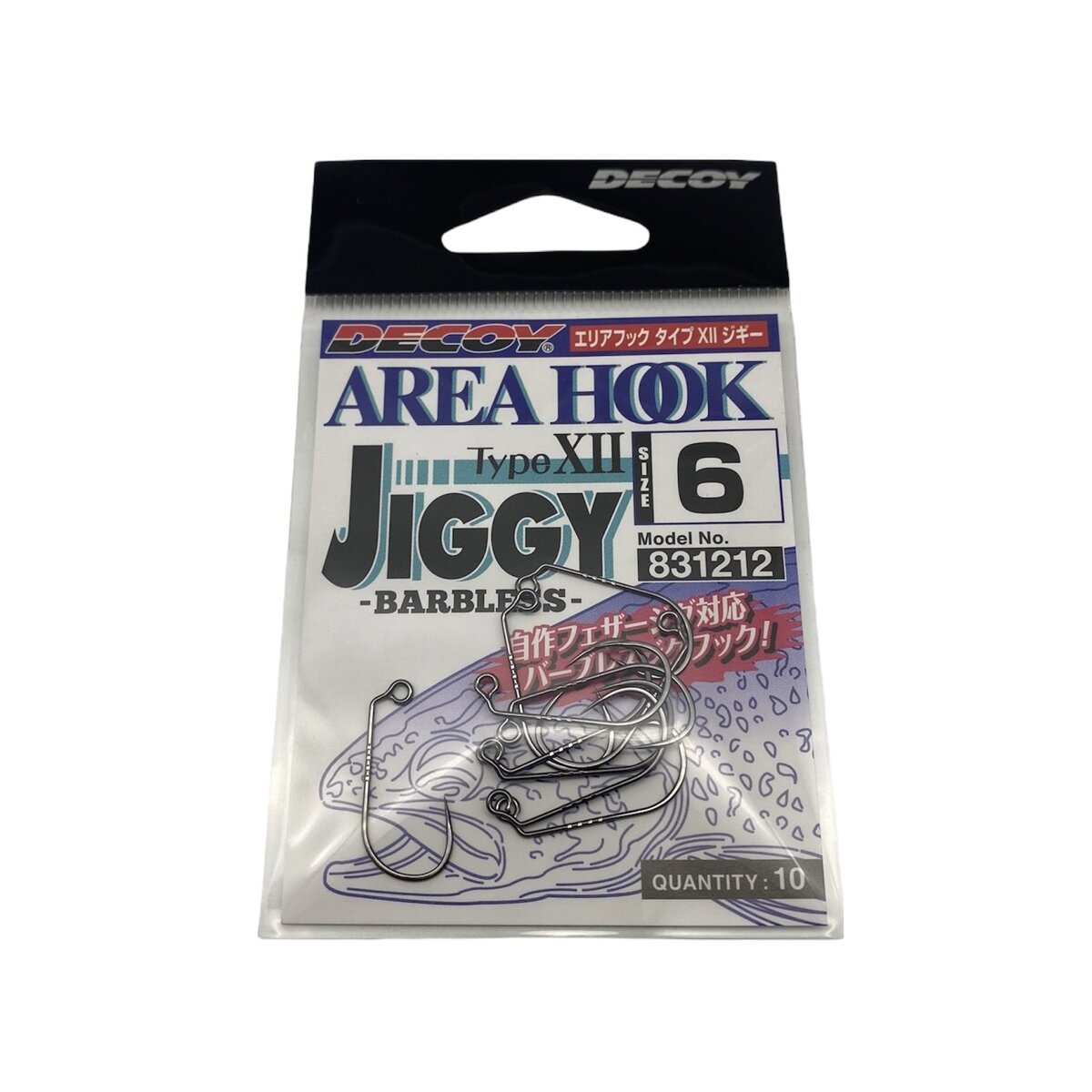 DECOY Area Hook TYPE XII AH12 JIGGY BARBLESS Gr.6 AngelnForellen.de