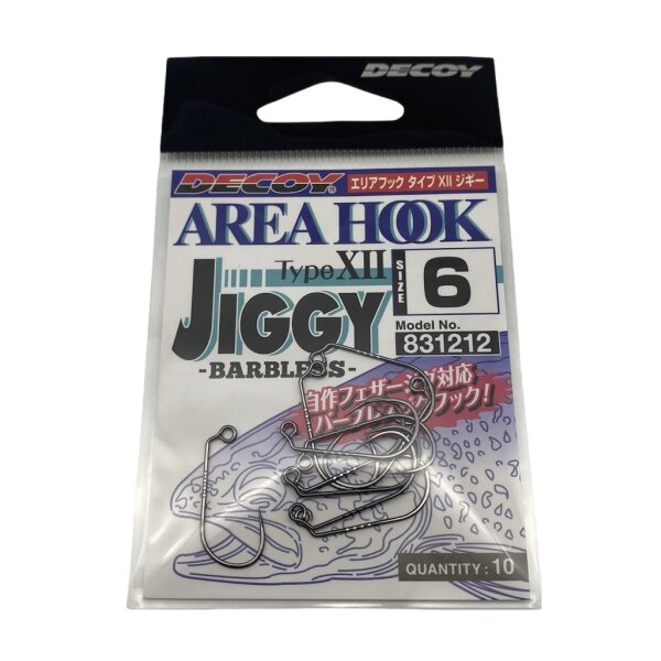 DECOY Area Hook TYPE XII AH-12 JIGGY BARBLESS Gr.6