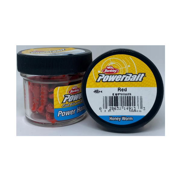 Berkley Power Honey Worms Garlic Red Inhalt:55 Stück Knoblauch