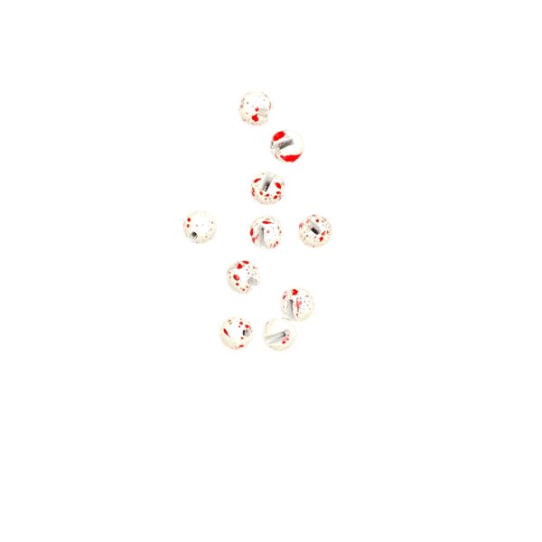 Tungsten Perlen geschlitzt 4,0mm white red