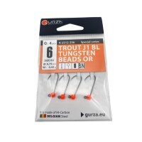 Gurza Tungsten Jighaken J1 BL #6 (orange) 0,75 / 0,42g