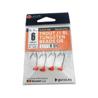 Gurza Tungsten Jighaken J1 BL #6 (orange) 0,75 / 0,55g