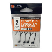 Gurza Tungsten Jighaken J1 BL #2 (black) 0,85 / 0,5g
