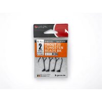 Gurza Tungsten Jighaken J3 #2 (black) 0,85 / 0,5g
