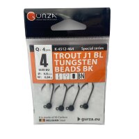 Gurza Tungsten Jighaken J3 #4 (black) 0,8 / 0,84g