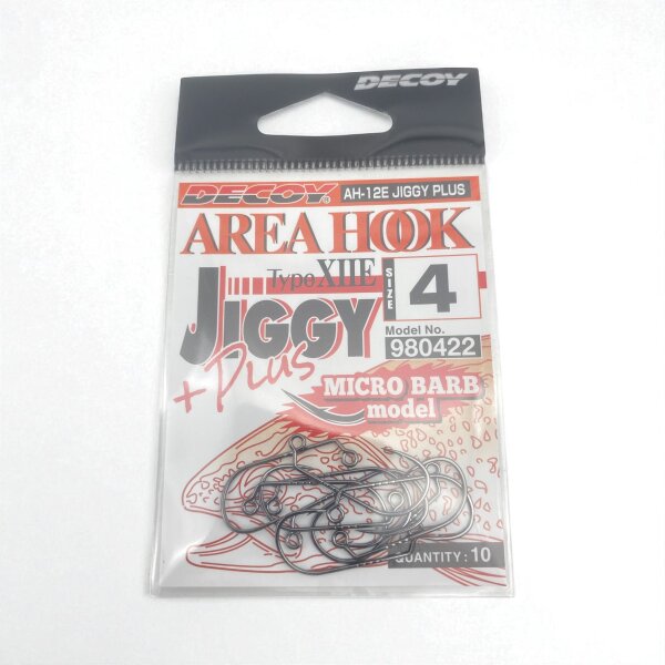 DECOY Area Hook TYPE XII AH-12E JIGGY Plus Micro Barb Gr.4