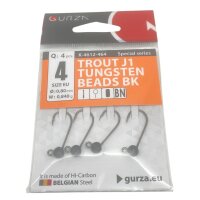 Gurza Tungsten Jighaken J1 (black) Gr.4 / 0,84g