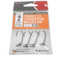 Gurza Tungsten Jighaken J1 (black) Gr.2 / 0,64g