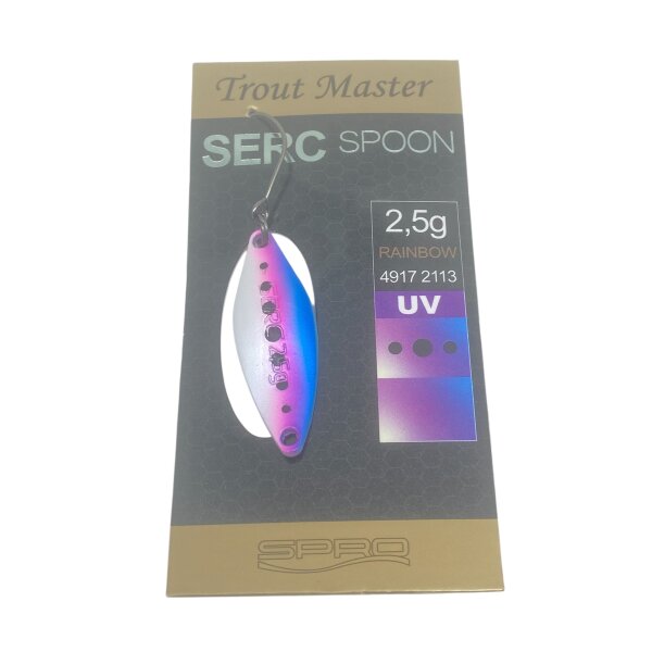Trout Master SERC Spoon 2,5g #Rainbow UV