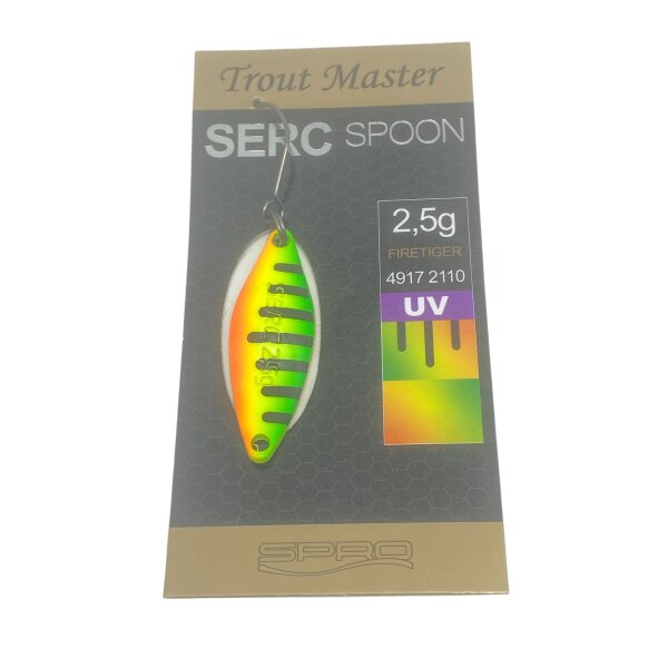 Trout Master SERC Spoon 2,5g #Firetiger UV